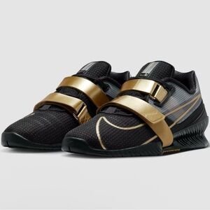 Nike Romaleos 4 Weightlifting Shoes Black Gold CD3463-001 Men’s Size 11.5 No Lid